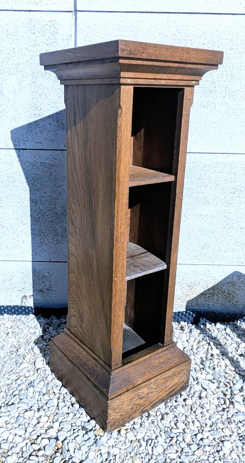 column / pedestal base solid oak 112 cm