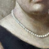 Large portrait of a woman, oil on canvas, signed A.RAMON, 1935, 111 x 152 cm, with frame