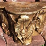 Gilded carved wooden capital, 18th century.