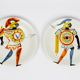 Assiette au guerrier antique — Roger Capron, Vallauris, vers 1955–1960