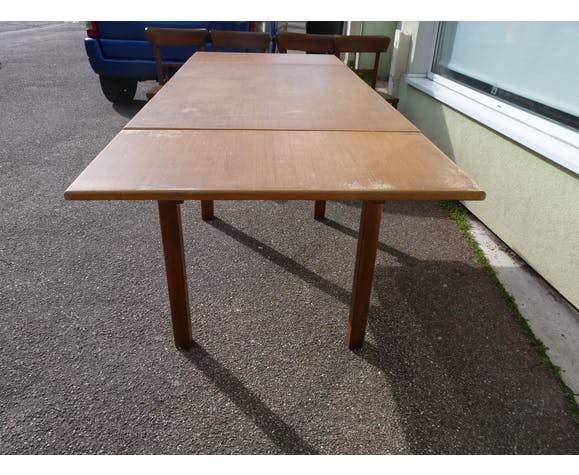 Vintage wooden bistro table 1950/1960