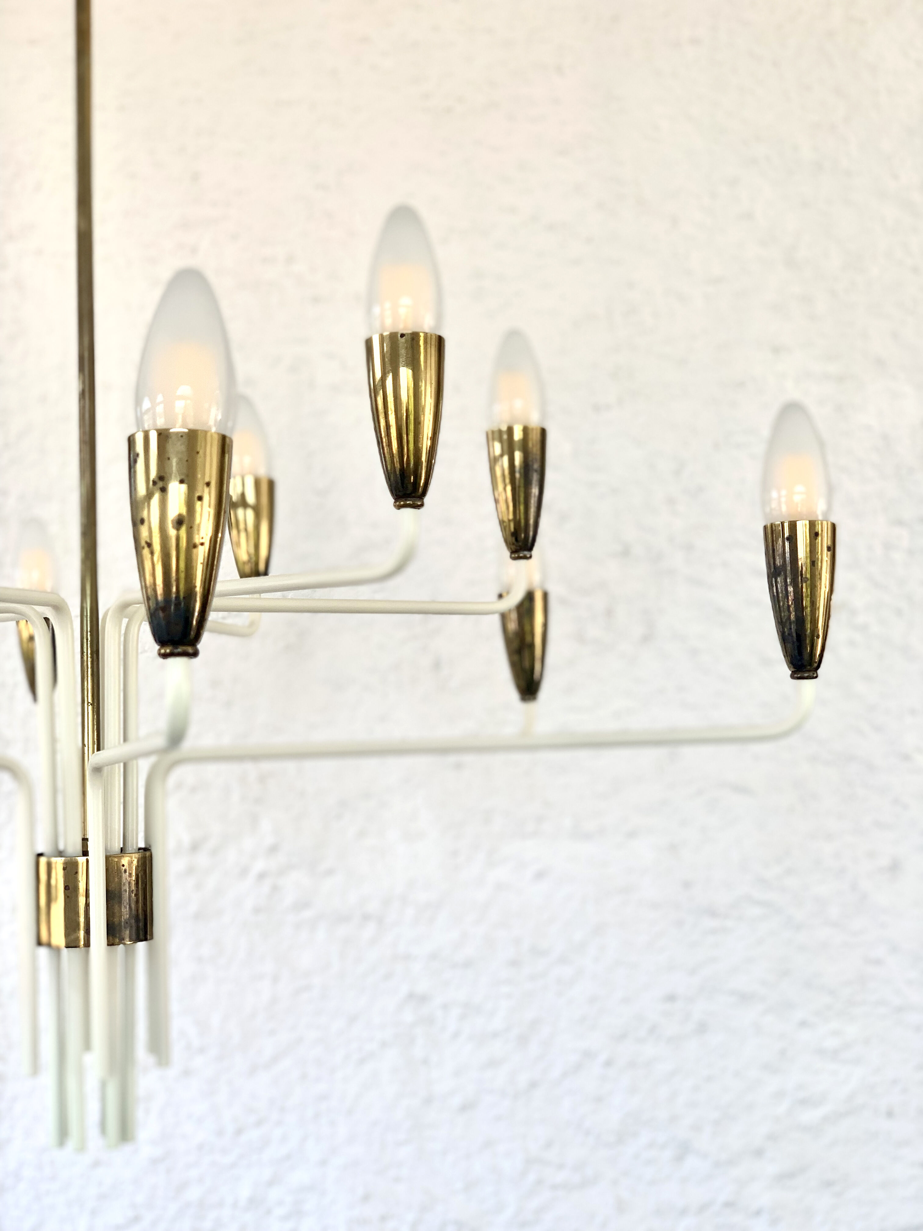 Chandelier 12 arms attributed to Stilnovo,1950