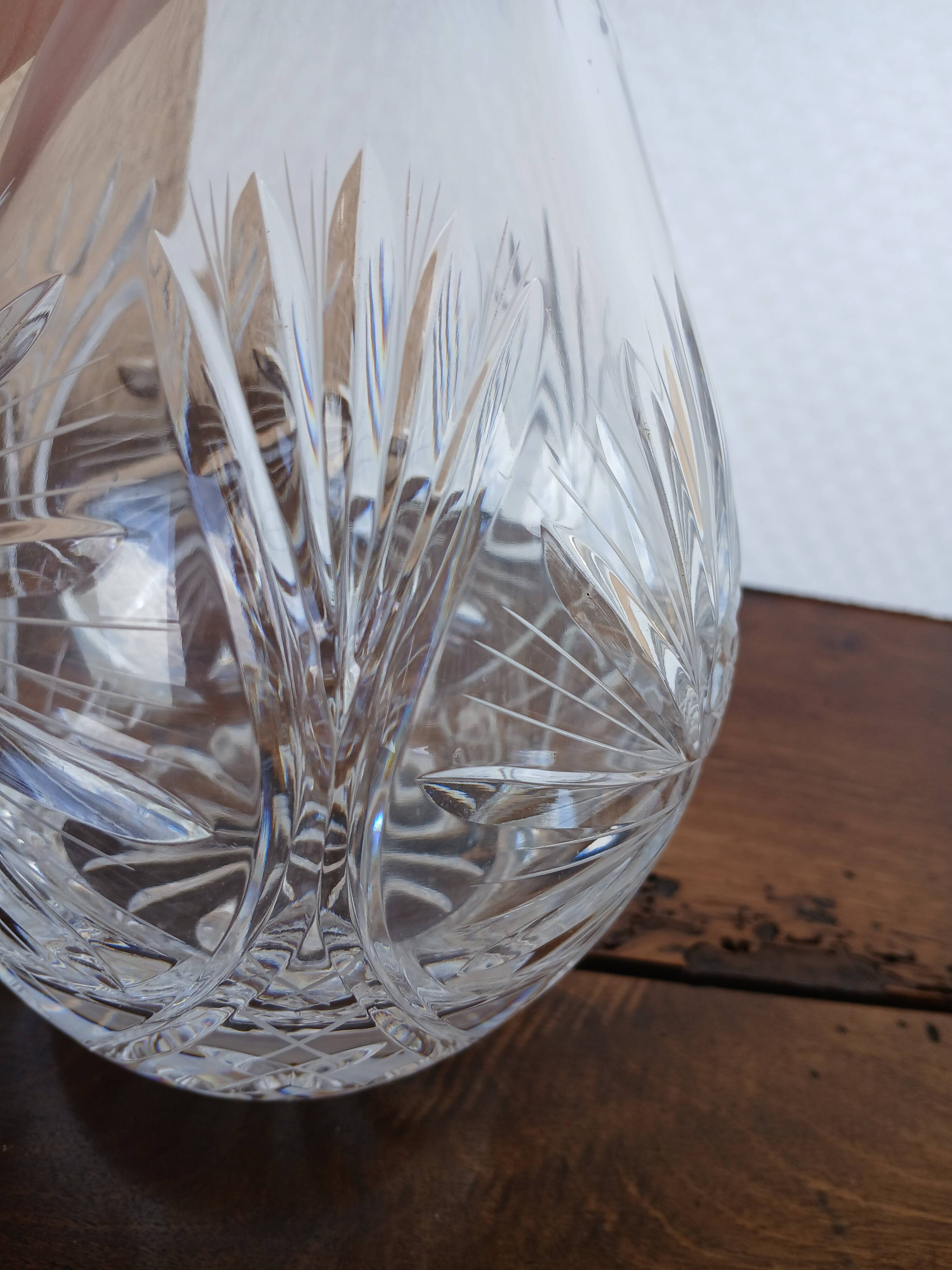 crystal wine decanter from Samabor, Czechoslovakia,