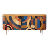 Enfilade Art Déco en marqueterie polychrome