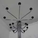 French chrome-plated steel tubular coat rack, 1940s