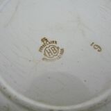 10 assiettes à dessert en faïence signées HB Choisy le roi XIXème