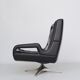 Leather Swivel Lounge Chair. 1960s