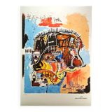 Lithographie en édition limitée de Jean-Michel Basquiat, années 1990, numérotée au crayon.