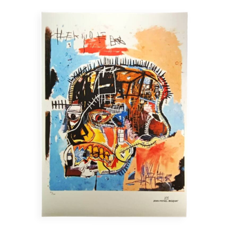 Lithographie en édition limitée de Jean-Michel Basquiat, années 1990, numérotée au crayon.