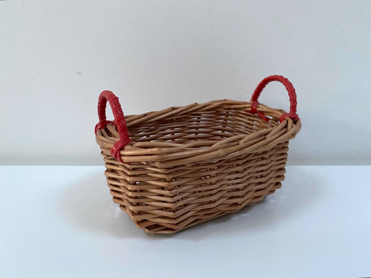 Miniature rattan basket from the 70s