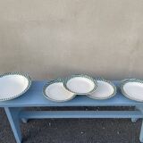 Green gingham hollow dish