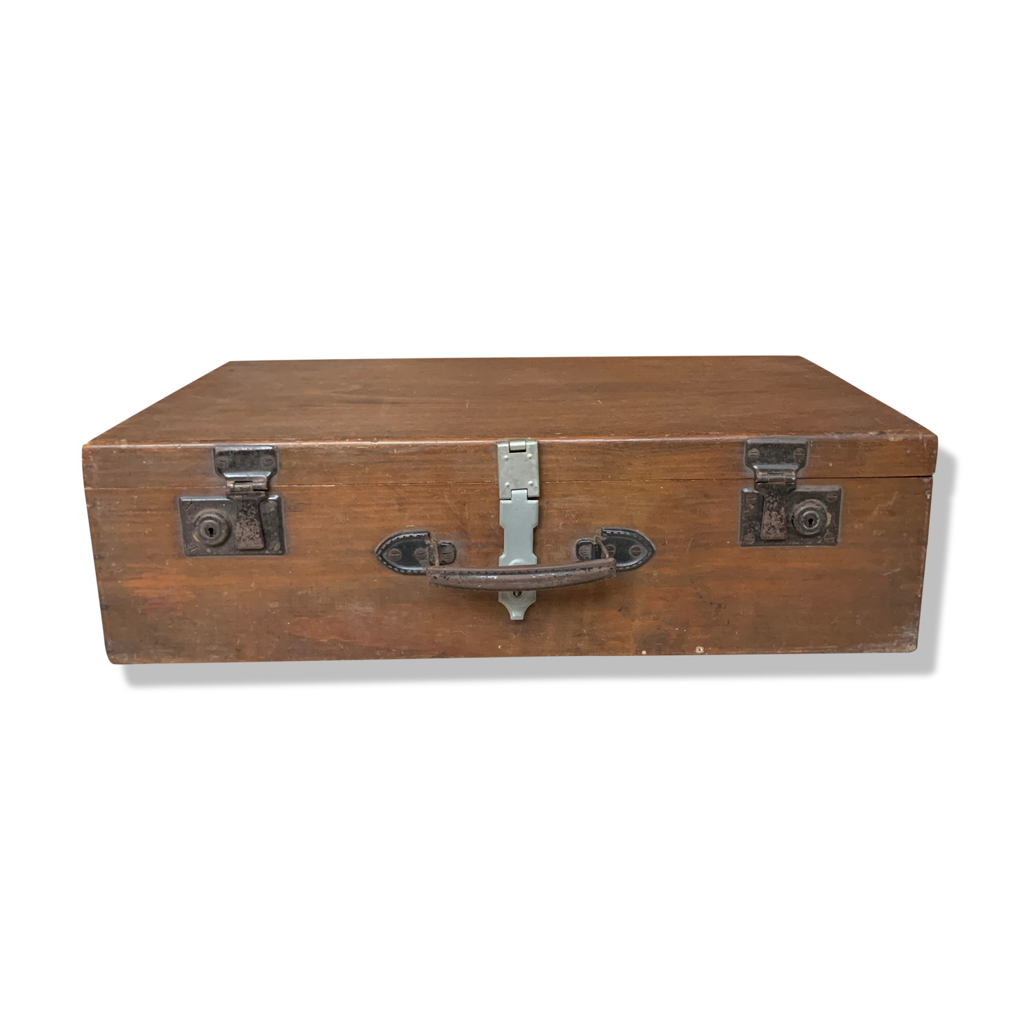 Antique wooden suitcase