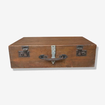 Antique wooden suitcase