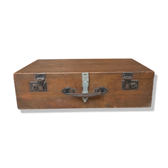 Antique wooden suitcase