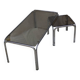 Chrome metal coffee table set