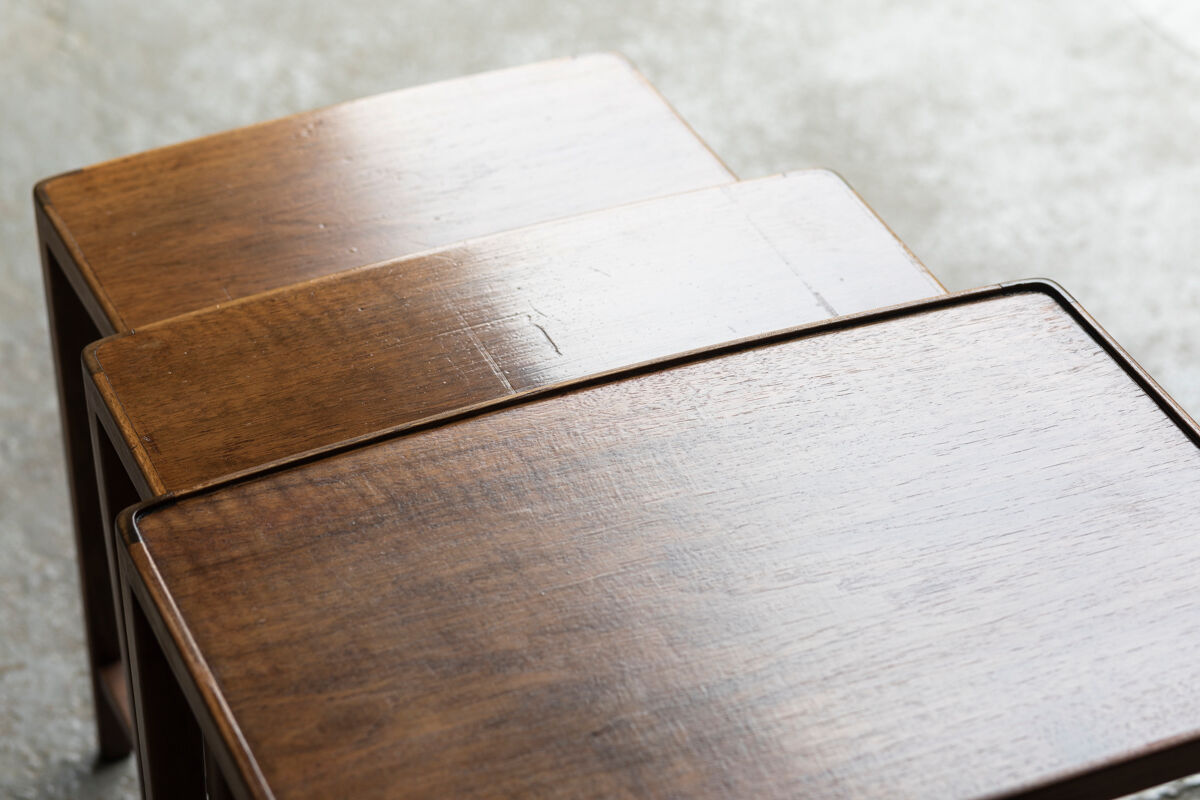 Set of 3 nesting tables in teak wood, Denmark, 1960’s