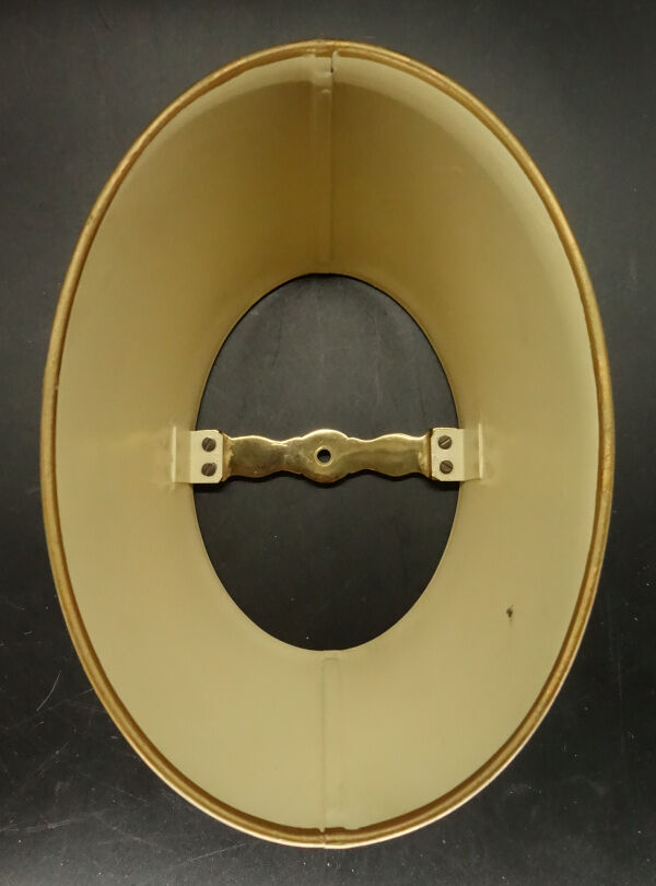 Louis XV style lamp from Lucien GAU - green lampshade with crackle effect metal.