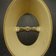 Louis XV style lamp from Lucien GAU - green lampshade with crackle effect metal.