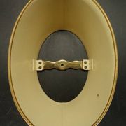 Louis XV style lamp from Lucien GAU - green lampshade with crackle effect metal.