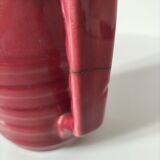 Old raspberry red pitcher from Onnaing, early 20th century.