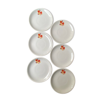 Set of 6 dessert plates Moulin des Loups