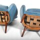 Rare Pair of Danish Easychairs in Teak & Mohair 1950s