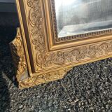 Grand Miroir Ancien Louis XVI – Bois Doré Sculpté à Décor