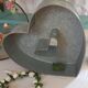 Zinc tray heart openwork vintage garden
