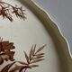 Compotier à godrons en faience de Clairfontaine 1890 à fleurs