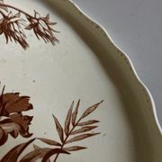 Compotier à godrons en faience de Clairfontaine 1890 à fleurs