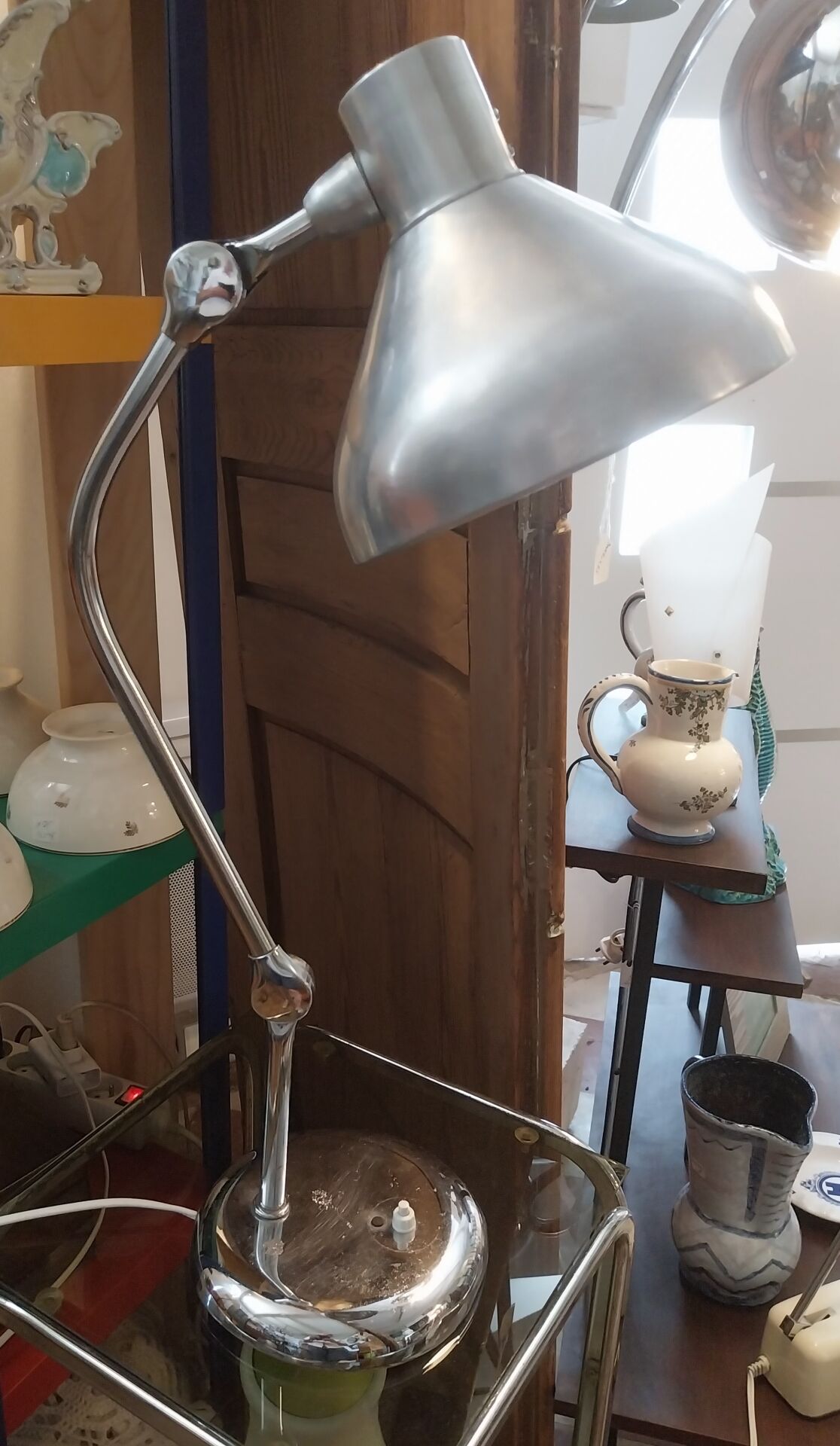 Lampe articulée en métal chromé