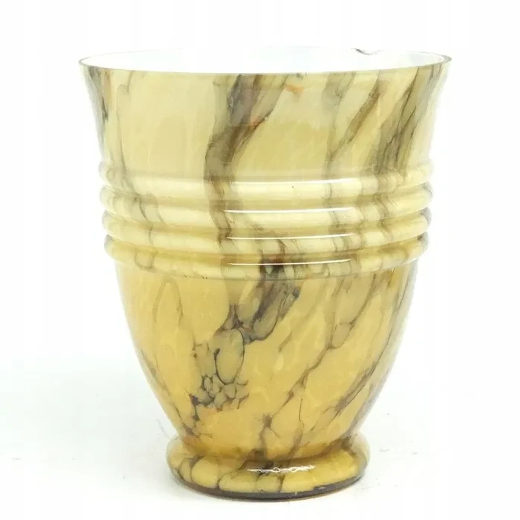 Vase en verre éclaboussé Art Déco P5T 1950