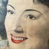 Painting "Portrait of a woman" circa 1945 signed Piero Cirio