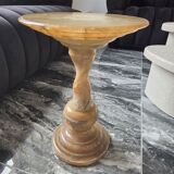 Table d'appoint en pierre naturelle en marbre albatre - élégante et un