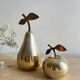 Vintage brass apple pear boxes