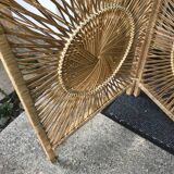 70s woven rattan screen