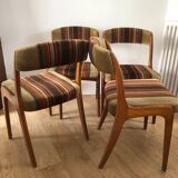 Series of 4 vintage Scandinavian style chairs