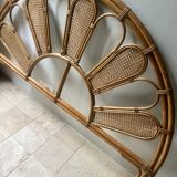 Tête de lit en rotin vintage