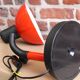 Red desk lamp Veneta Lumi 70's