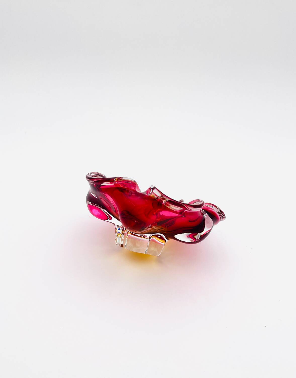 Sommerso Coupe Josef Hospodka - Bohemian Glass Art Design - Circa 60