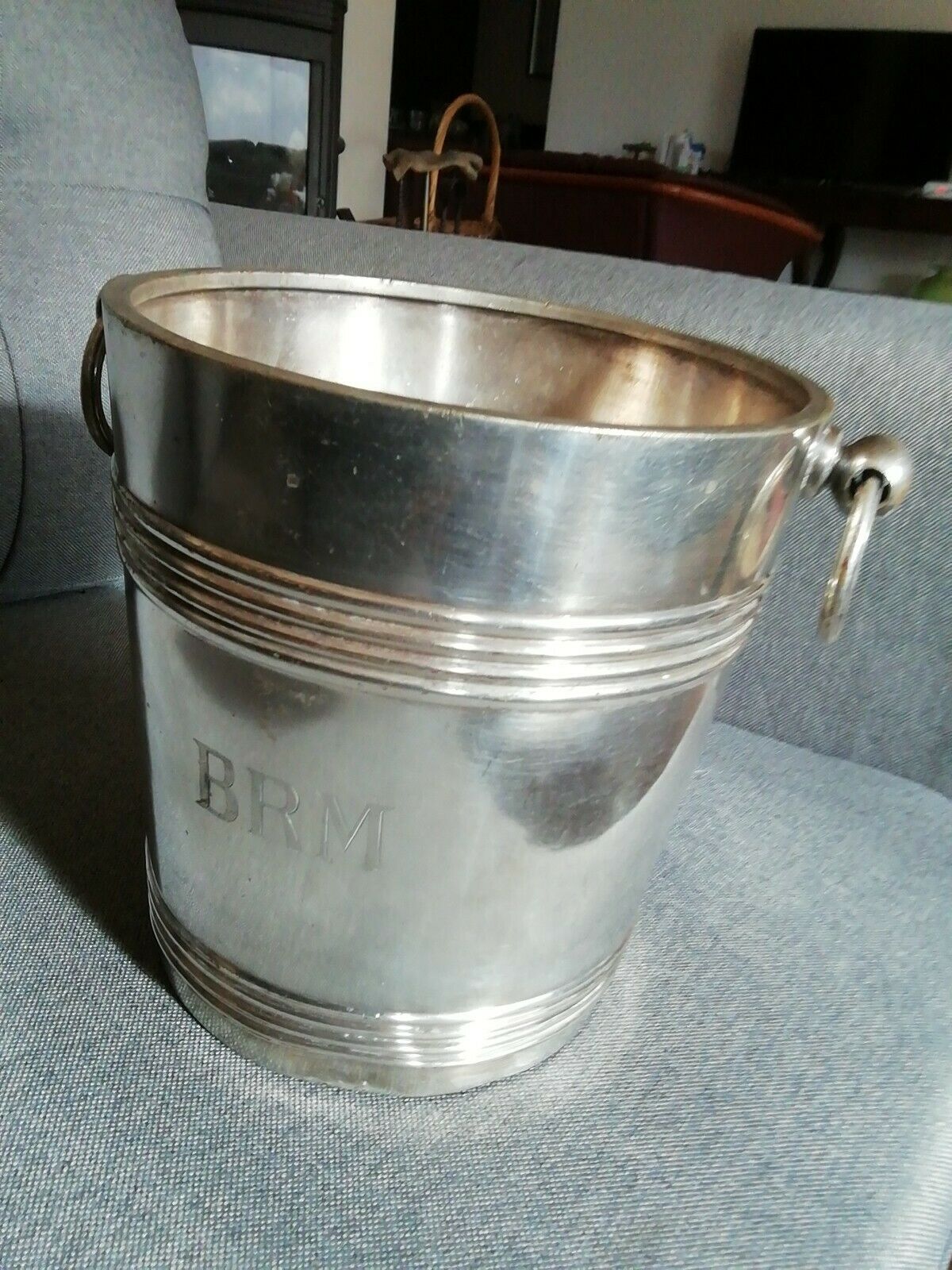 Champagne bucket in silver metal cristofle