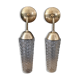 Paires d'appliques vintage verre et laiton