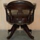 Victorian antique leather captain's chair