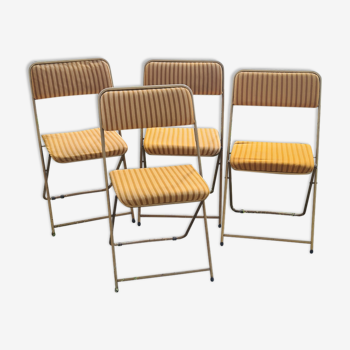 Lot de 4 chaises Lafuma 1960 1970