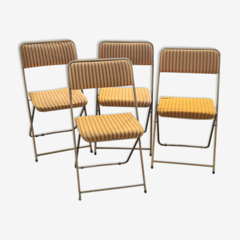 Set of 4 Lafuma chairs 1960 1970