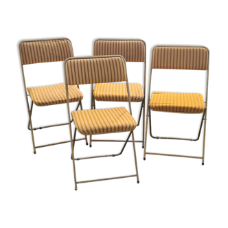 Set of 4 Lafuma chairs 1960 1970