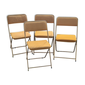 Lot de 4 chaises Lafuma 1960 1970