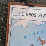 Ancienne affiche scolaire MDI France, le gros élevage et le Rhône.