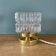 Vintage globe table lamp in molded glass