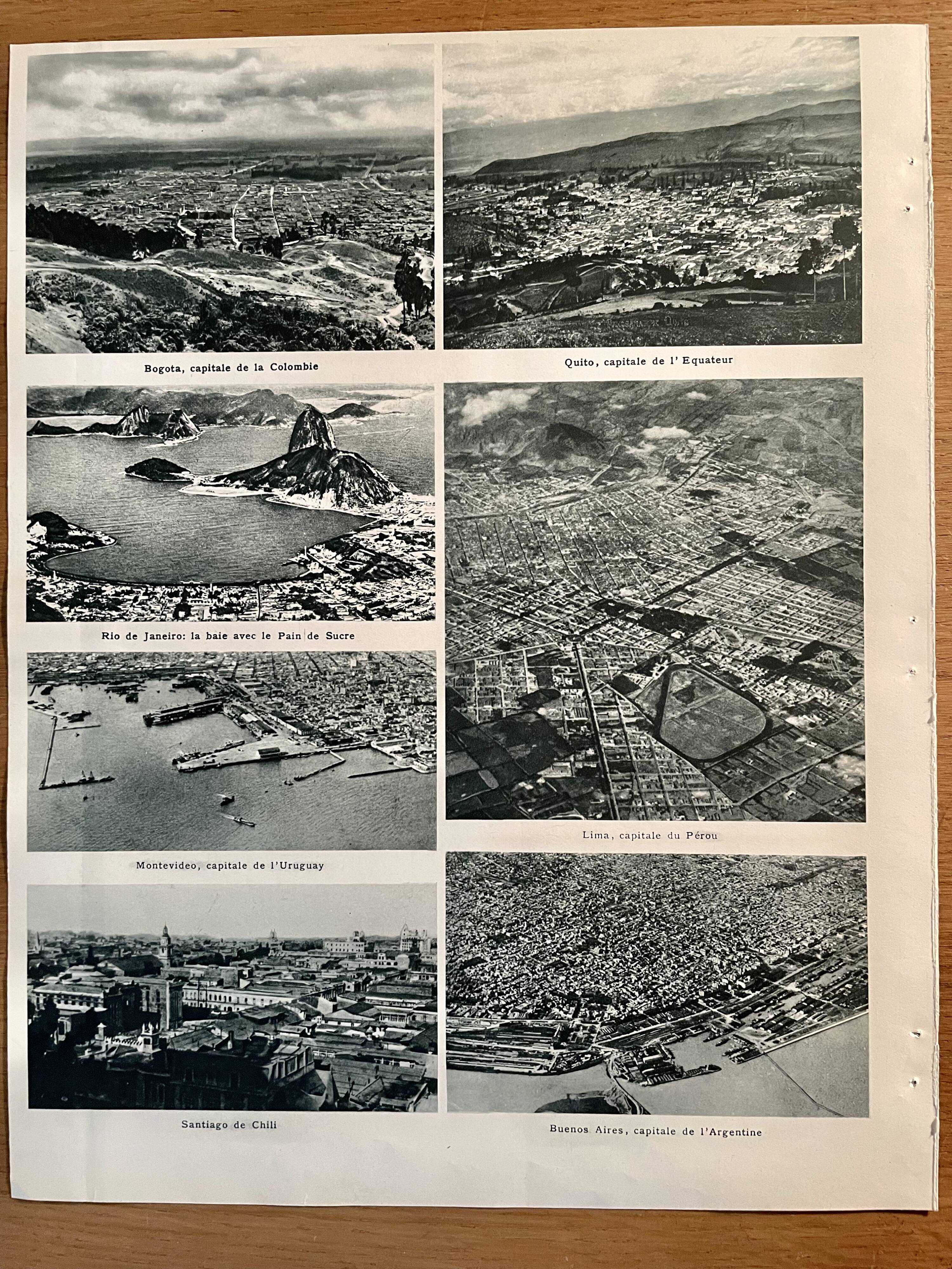 Old map of South America (political) from 1945